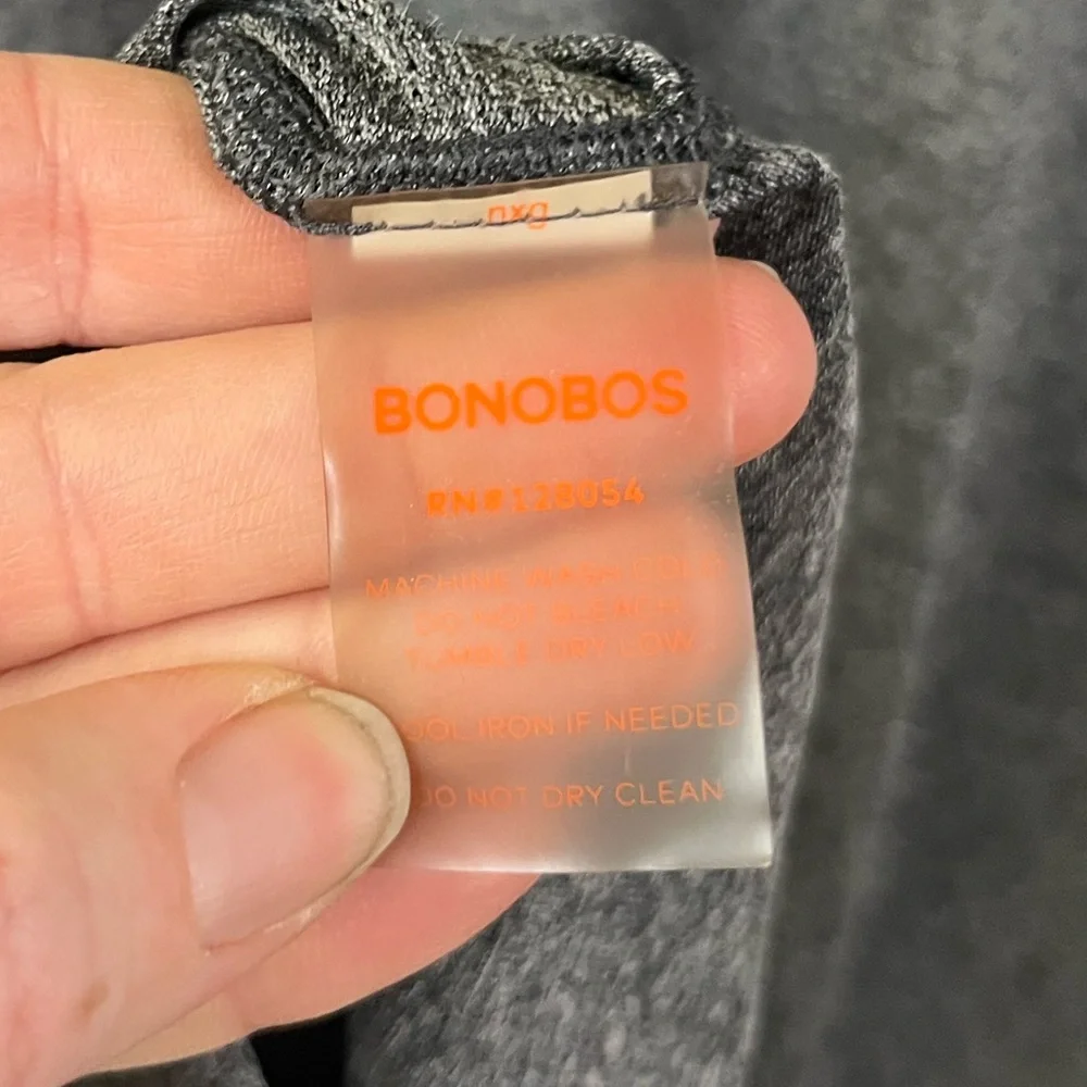 Bonobos Men's Goodsport Heather Gray Athletic Performance‎ Wear Long Sleeve- XXL - Picture 6 of 6